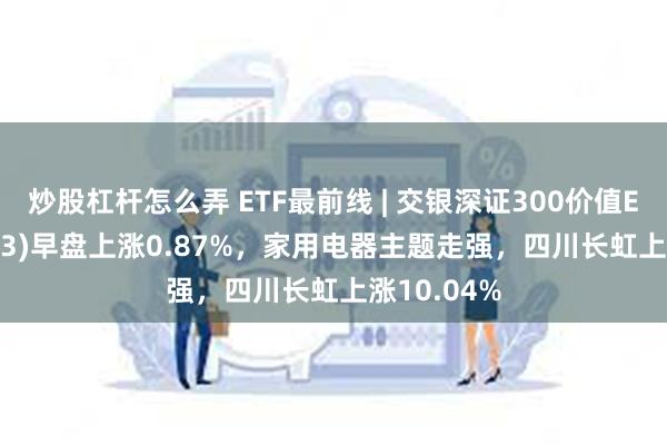 炒股杠杆怎么弄 ETF最前线 | 交银深证300价值ETF(159913)早盘上涨0.87%，家用电器主题走强，四川长虹上涨10.04%