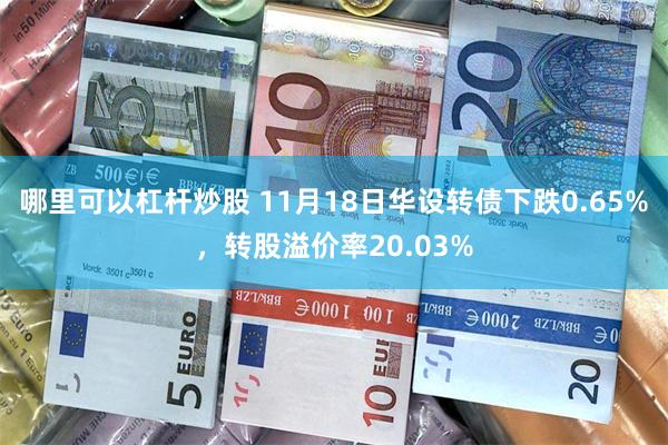 哪里可以杠杆炒股 11月18日华设转债下跌0.65%，转股溢价率20.03%