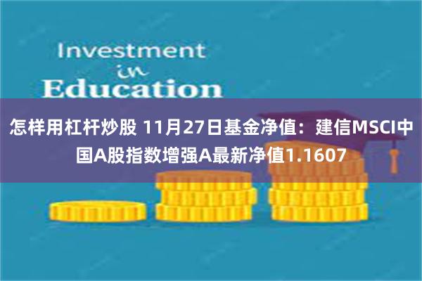 怎样用杠杆炒股 11月27日基金净值：建信MSCI中国A股指数增强A最新净值1.1607